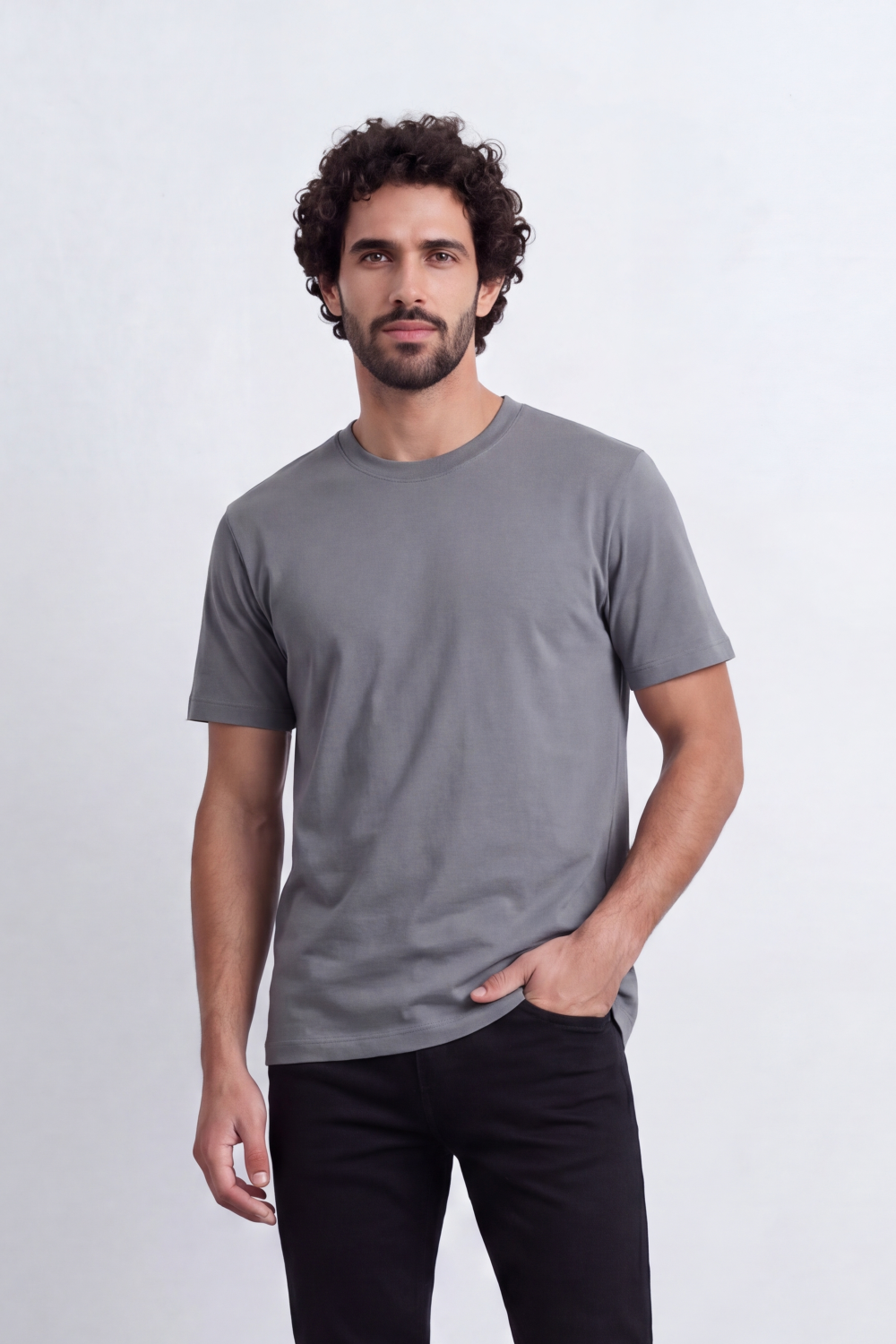 Men's Tomato Store Regular Fit Crew Neck Summer Melton T-Shirt With Premium Soft Cotton Blend