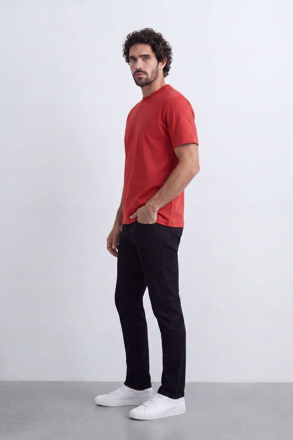 Men's Tomato Store Regular Fit Crew Neck Summer Melton T-Shirt With Premium Soft Cotton Blend