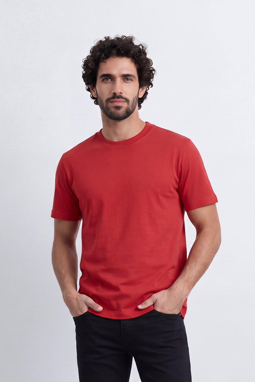 Men's Tomato Store Regular Fit Crew Neck Summer Melton T-Shirt With Premium Soft Cotton Blend