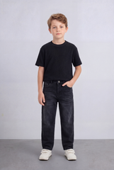 Boy's Tomato Store Boyfriend Denim Pants Mid Rise Flow Washed Vintage Finish