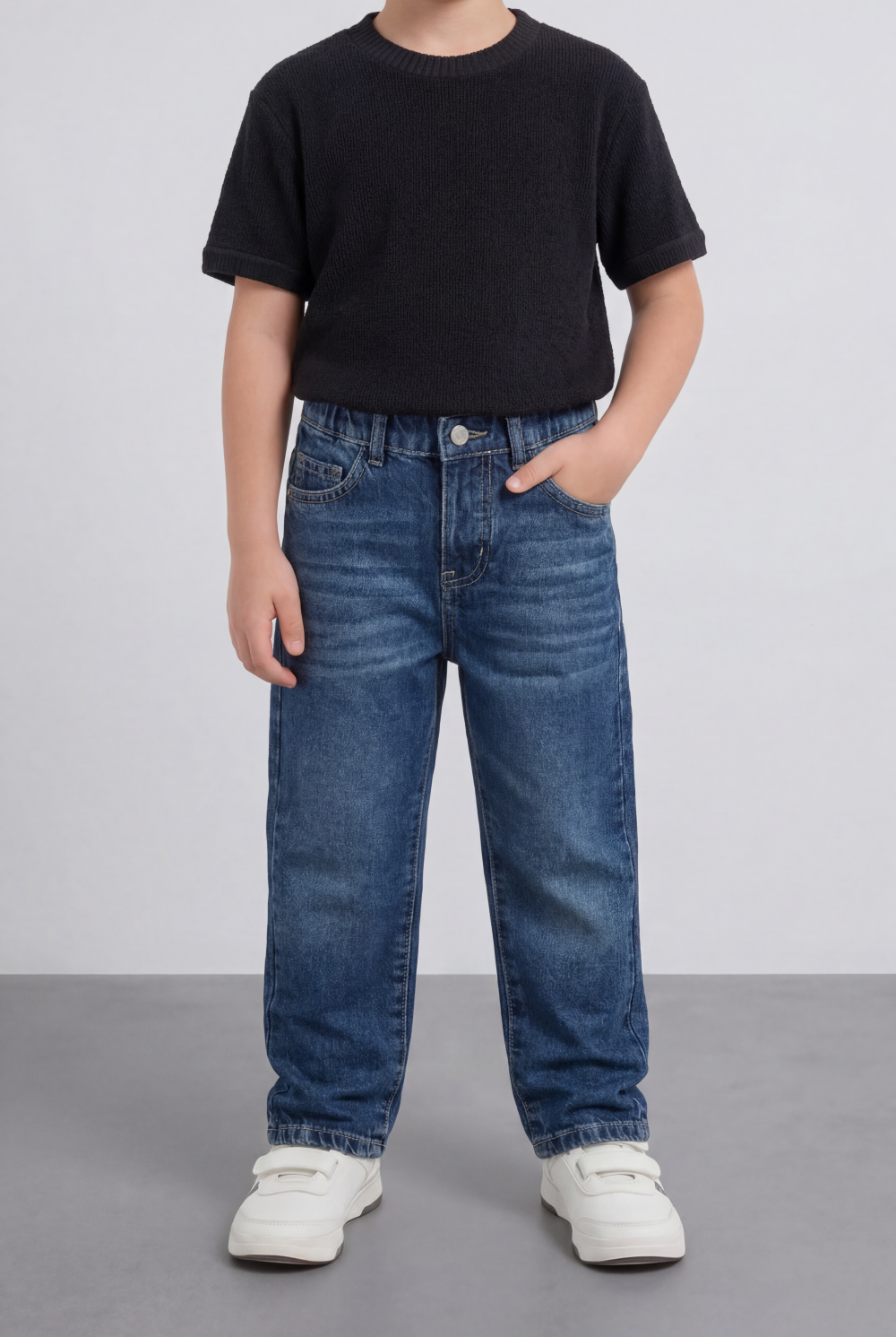 Boy's Tomato Store Boyfriend Denim Pants Mid Rise Flow Washed Vintage Finish
