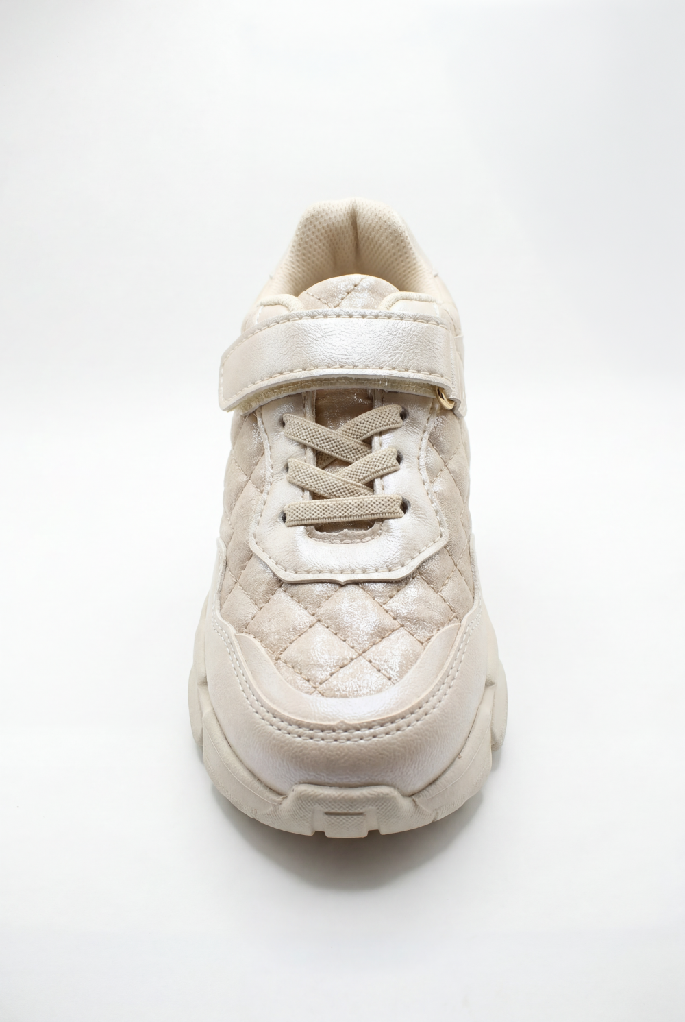 Girl's Textured Chunky Sneaker Side Panels Wide Hook And Loop Strap Chunky Durability Smooth Stride Shoes