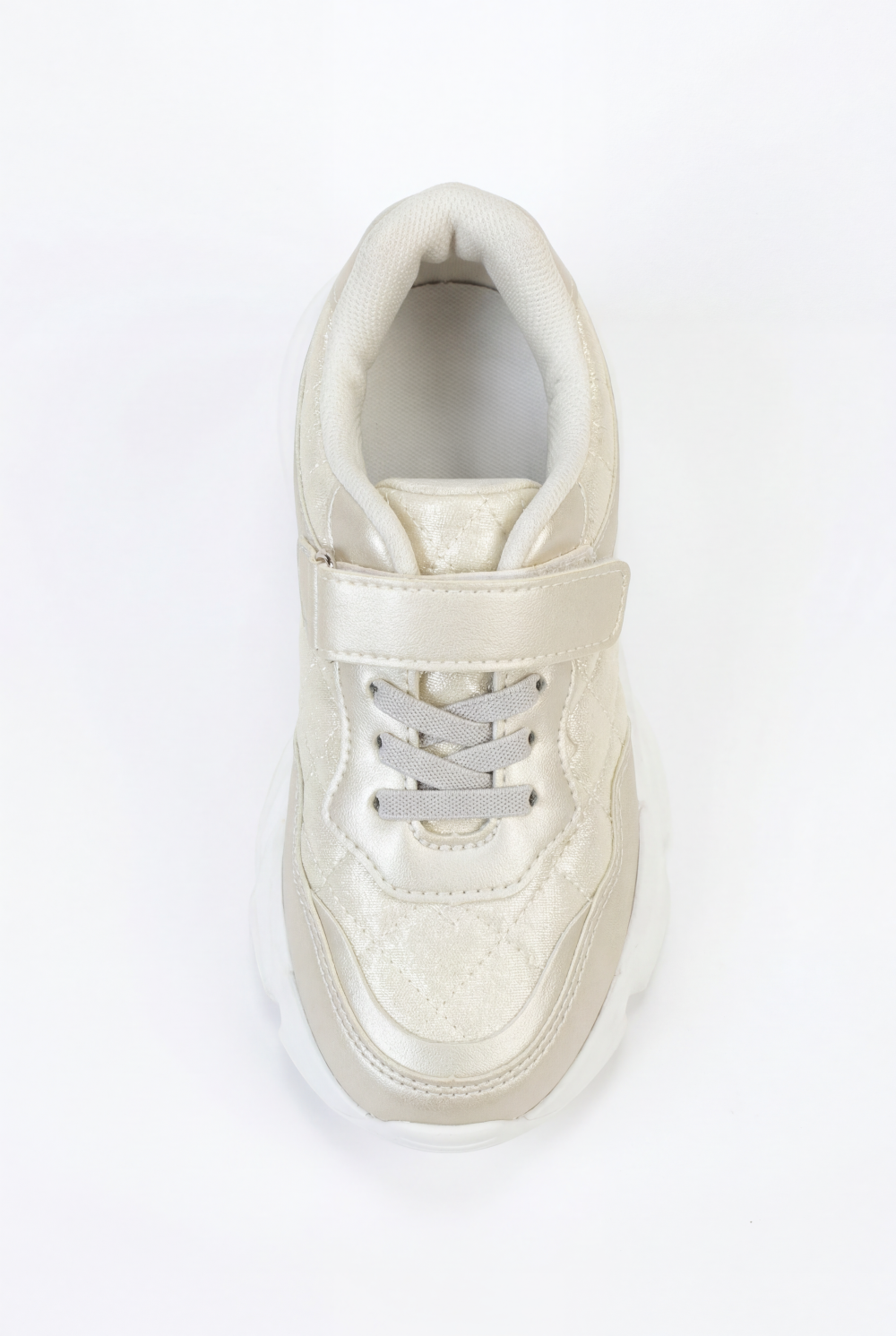 Girl's Textured Chunky Sneaker Side Panels Wide Hook And Loop Strap Chunky Durability Smooth Stride Shoes