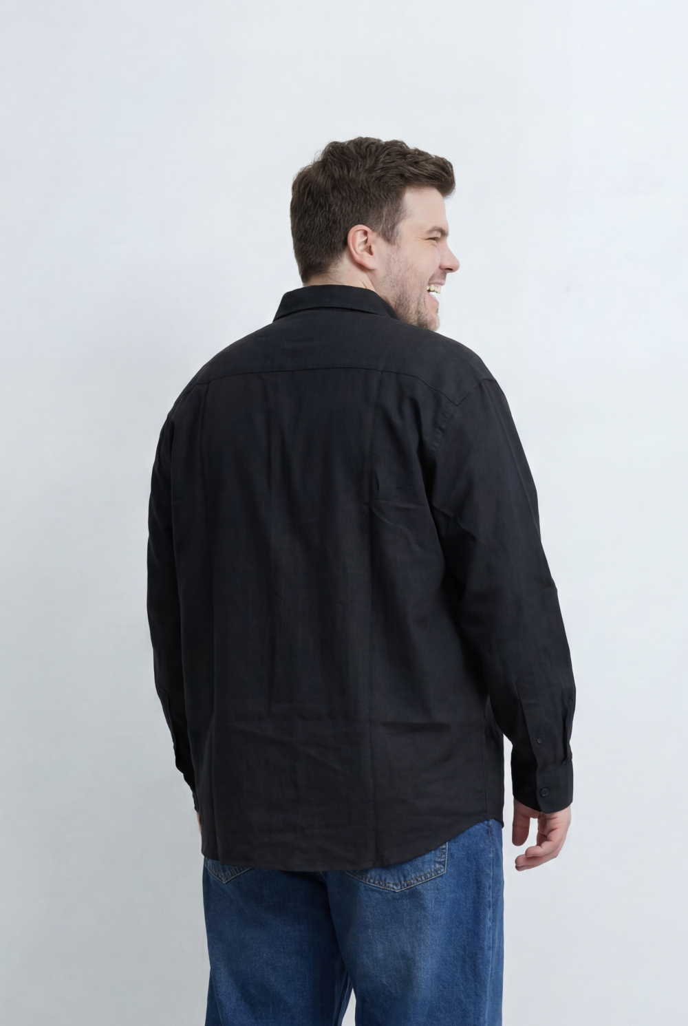 Men’s Tomato Store Big Size Button Down Shirt With  Relaxed Fit Classic Collar Design