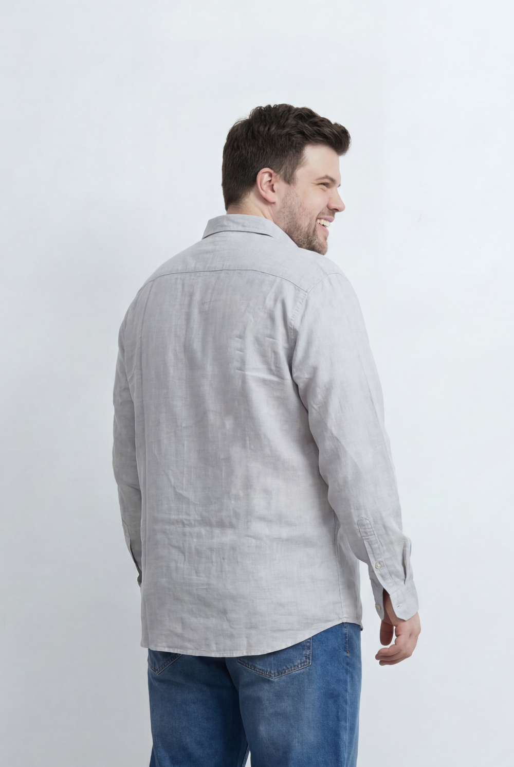 Men’s Tomato Store Big Size Button Down Shirt With  Relaxed Fit Classic Collar Design