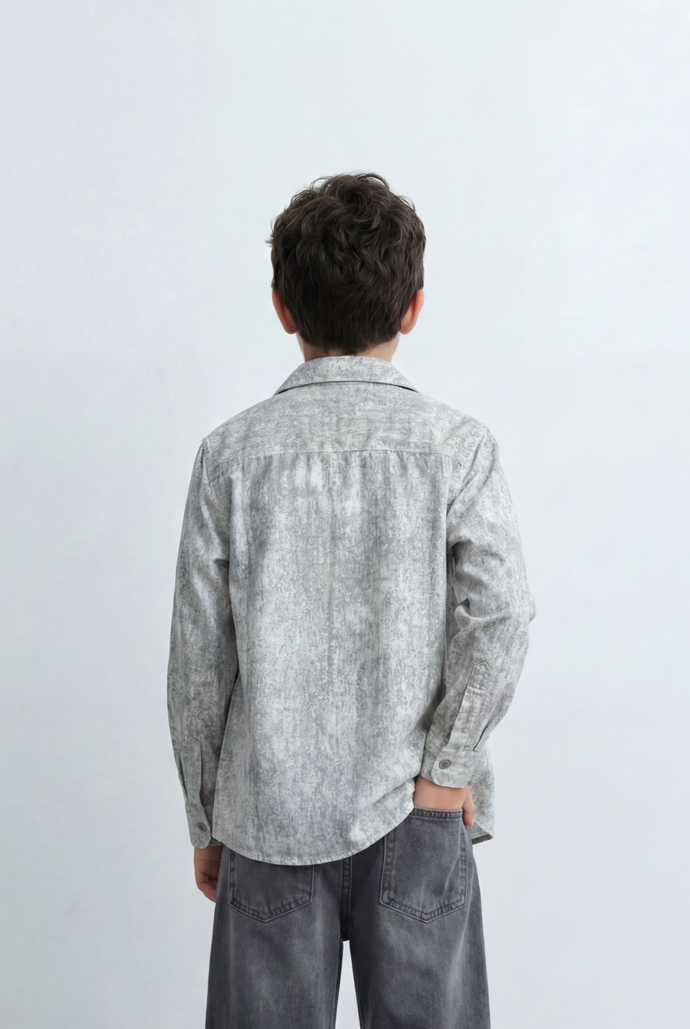 Boy’s Tomato Store Resort Shirt Regular Fit Soft Washed Texture Open Collar Design