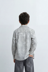 Boy’s Tomato Store Resort Shirt Regular Fit Soft Washed Texture Open Collar Design
