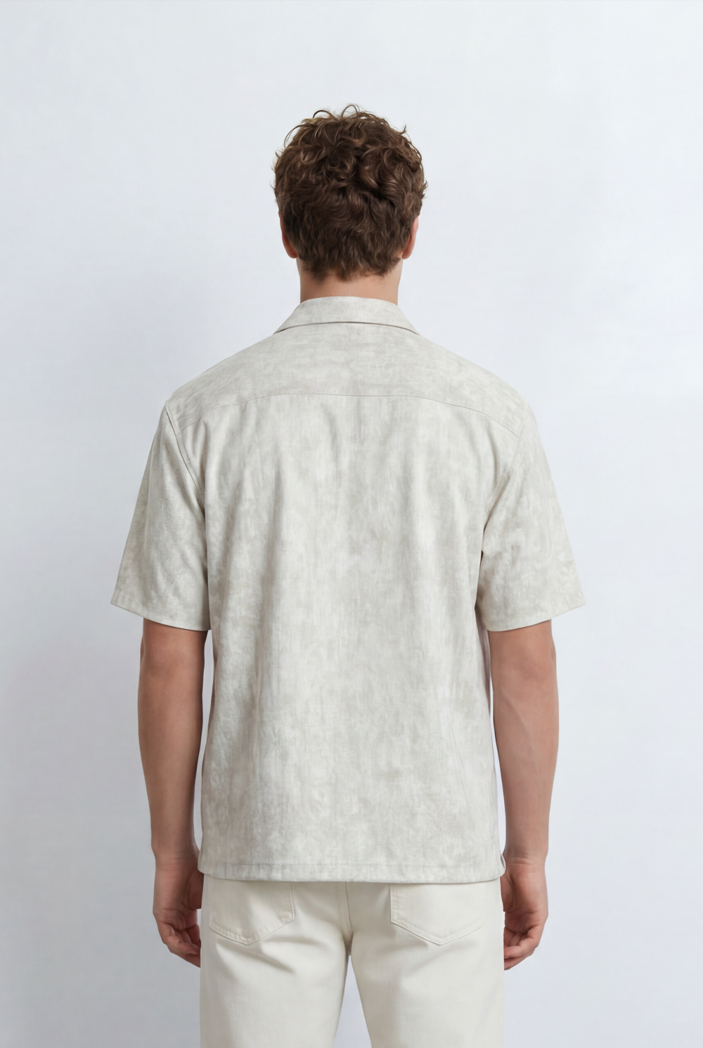 Men’s Tomato Store Resort Shirt Soft Washed Texture Open Collar Design Regular Fit