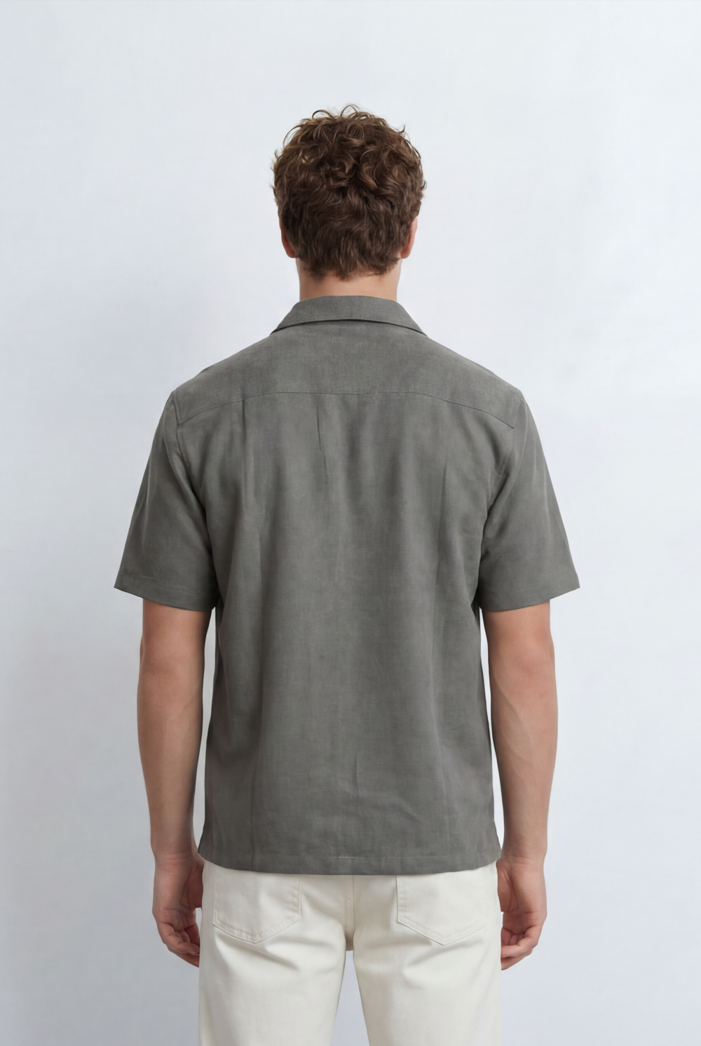 Men’s Tomato Store Resort Shirt Soft Washed Texture Open Collar Design Regular Fit