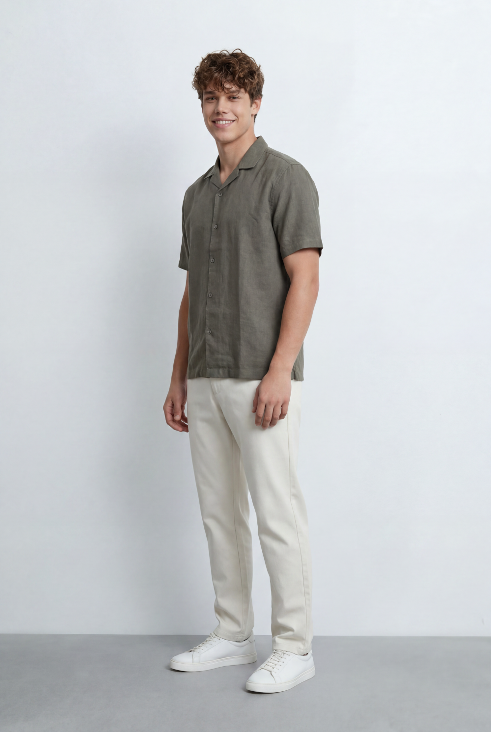 Men’s Tomato Store Resort Shirt Soft Washed Texture Open Collar Design Regular Fit