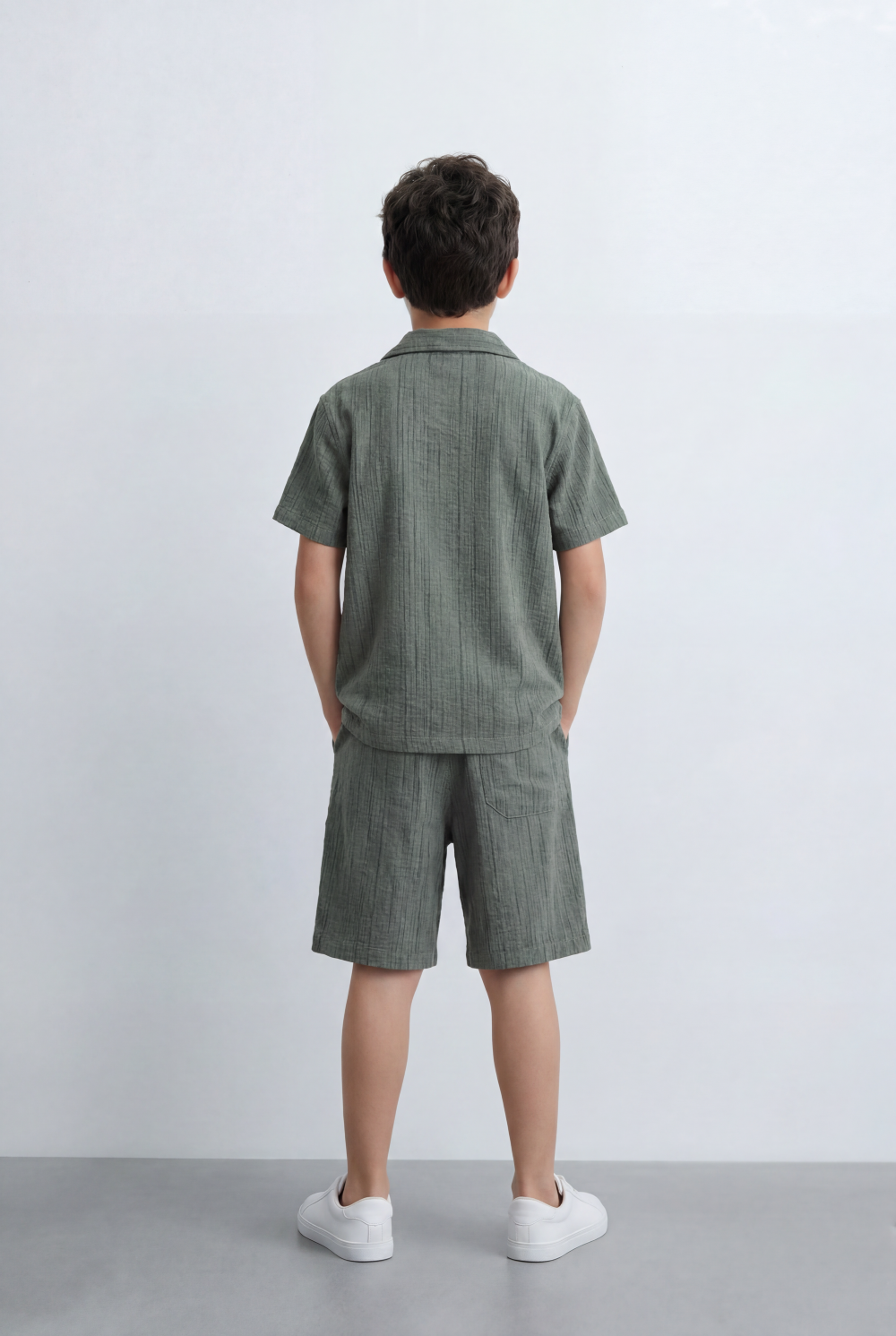 Boy’s Tomato Store Matching Set Featuring Textured Resort Regular Fit Outfit