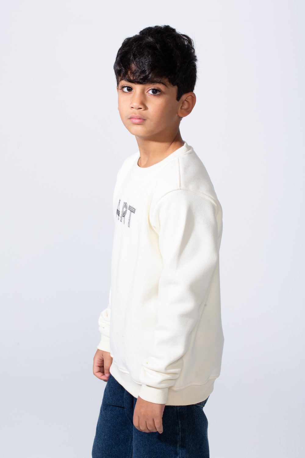 Boy’s Art Print Slim Fit Crew Neck Long Sleeves Sweatshirt