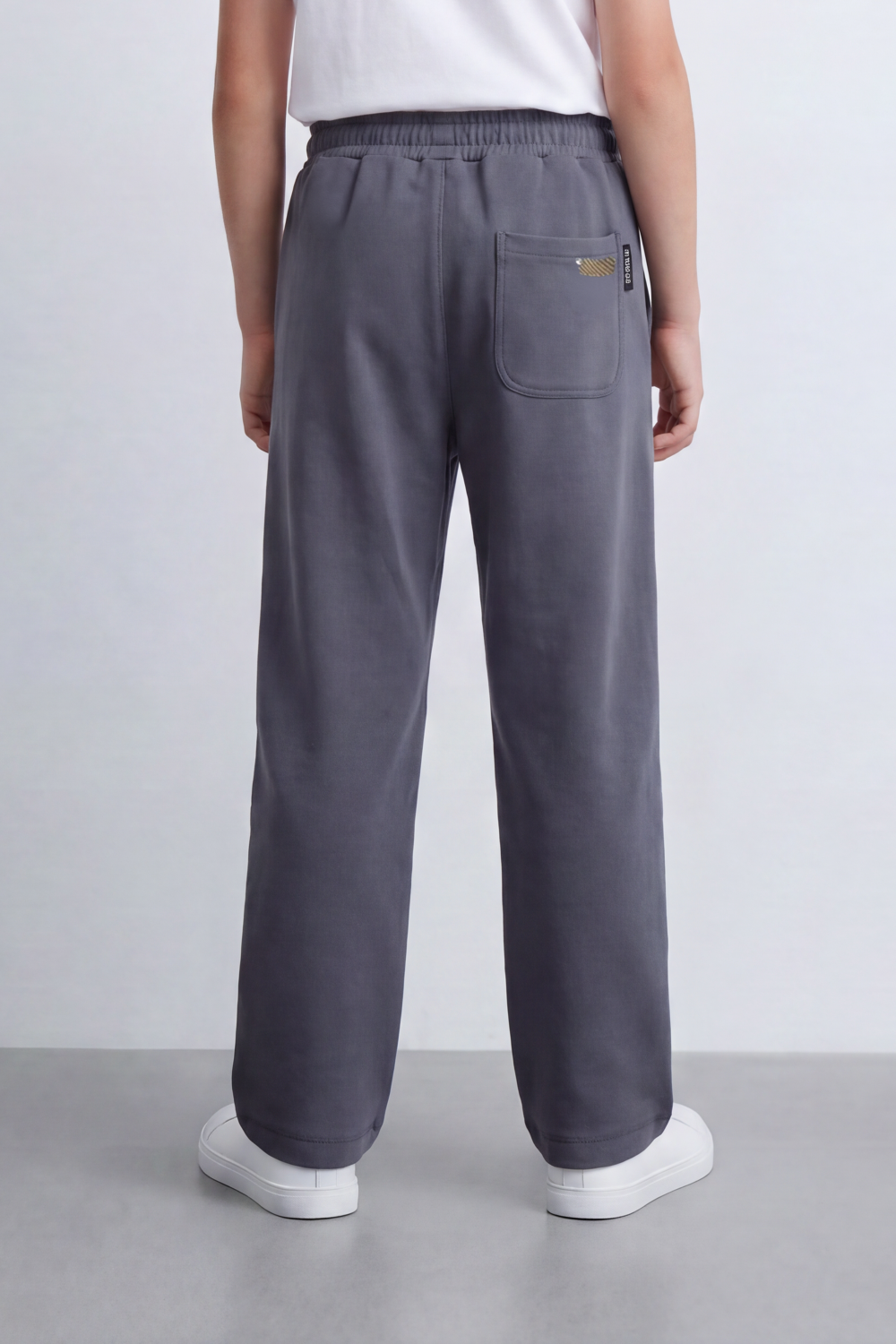 Boy's Tomato Store Everyday Drift Sweatpants Smooth Matte Texture Pull On Waist Drawcord Detail Slant Pockets Back Patch Label