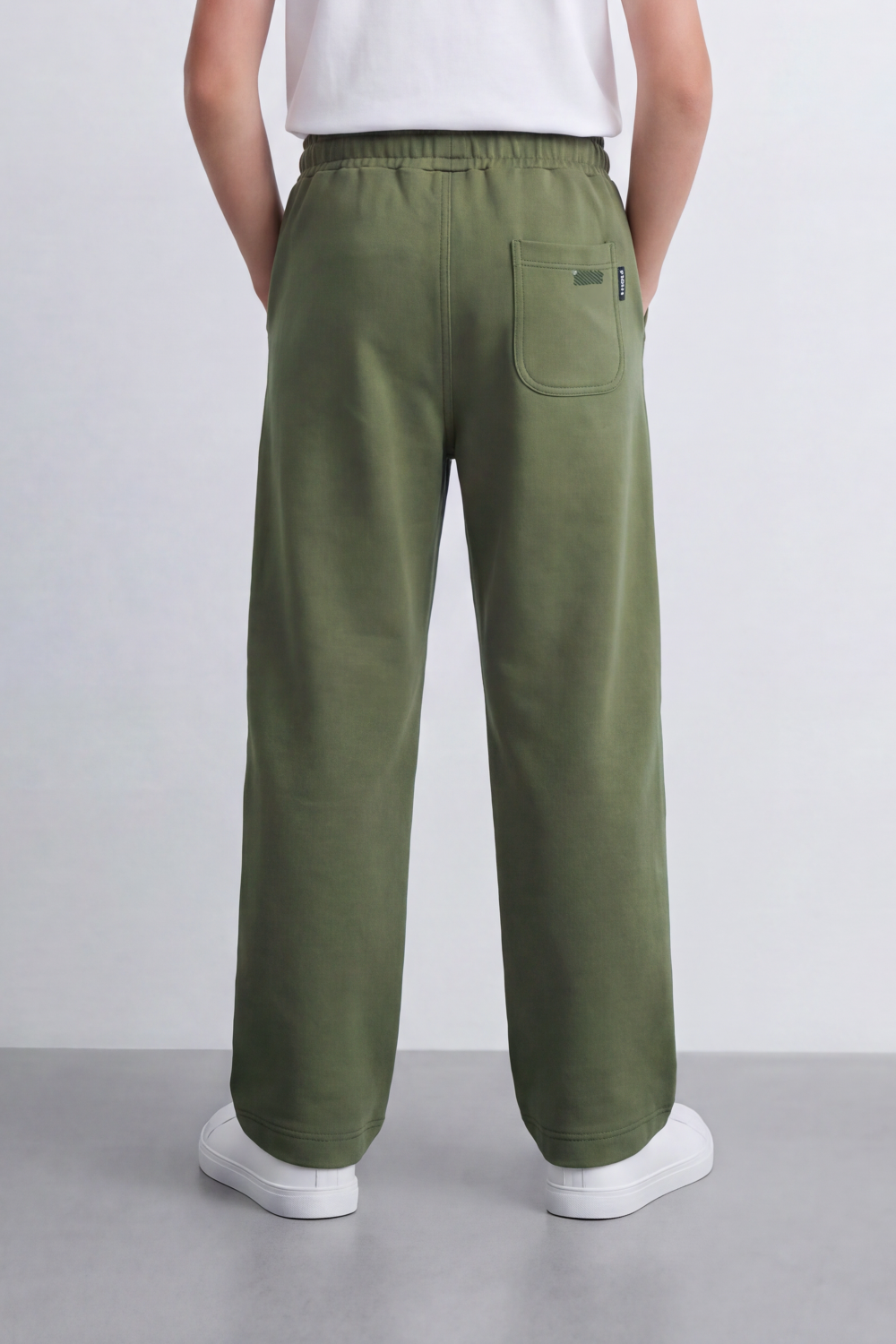 Boy's Tomato Store Everyday Drift Sweatpants Smooth Matte Texture Pull On Waist Drawcord Detail Slant Pockets Back Patch Label