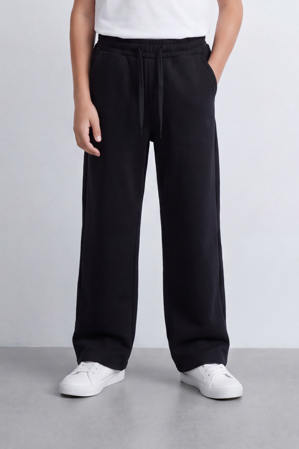Boy's Tomato Store Cloud Soft Oversized Sweatpants Smooth Brushed Surface Pull On Waist Drawcord Side Pockets Back Patch Pockets