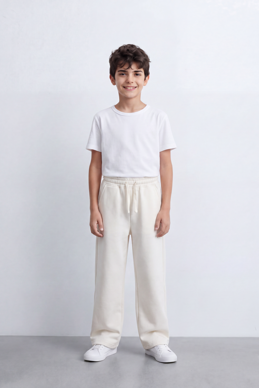 Boy's Tomato Store Cloud Soft Oversized Sweatpants Smooth Brushed Surface Pull On Waist Drawcord Side Pockets Back Patch Pockets