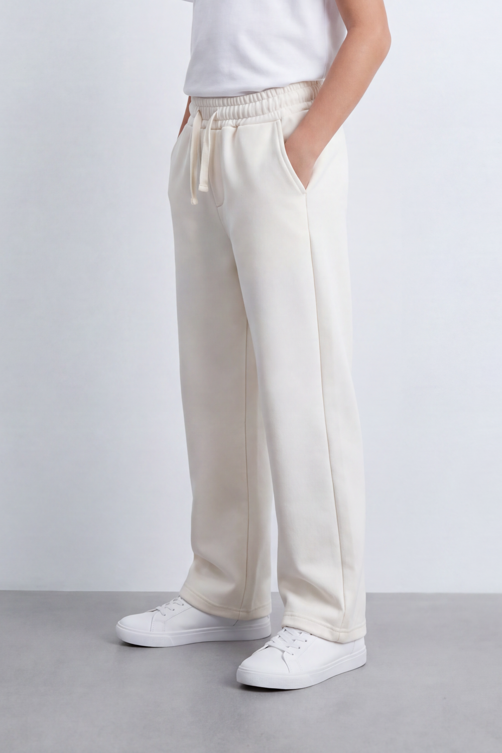 Boy's Tomato Store Cloud Soft Oversized Sweatpants Smooth Brushed Surface Pull On Waist Drawcord Side Pockets Back Patch Pockets