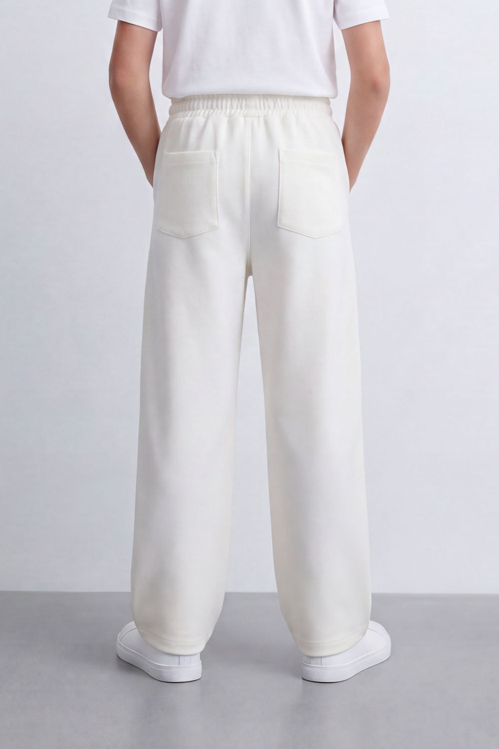 Boy's Tomato Store Cloud Soft Oversized Sweatpants Smooth Brushed Surface Pull On Waist Drawcord Side Pockets Back Patch Pockets