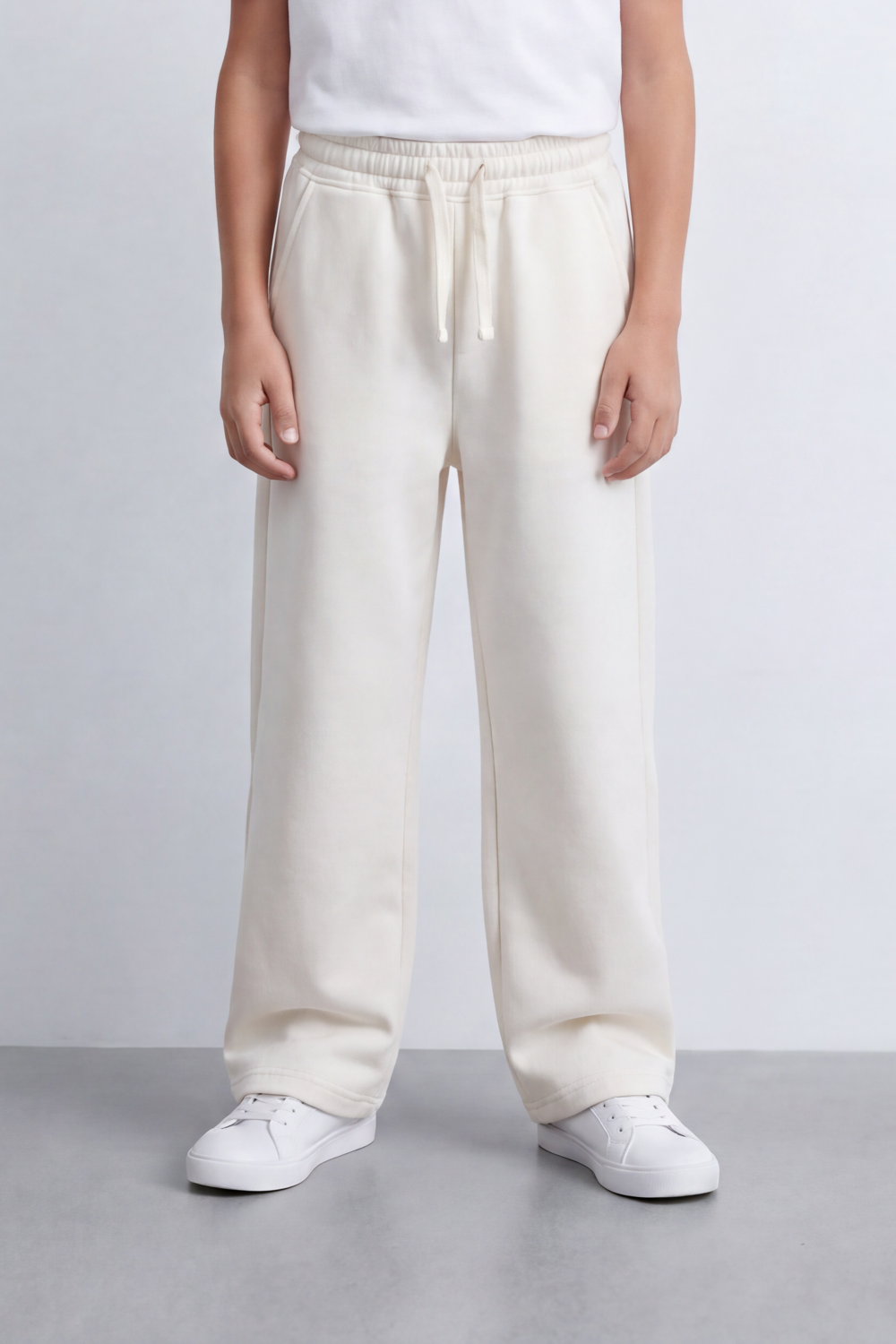 Boy's Tomato Store Cloud Soft Oversized Sweatpants Smooth Brushed Surface Pull On Waist Drawcord Side Pockets Back Patch Pockets
