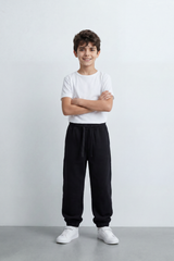 Boy's Tomato Store Cloud Jogger Sweatpants Plain Washed Surface With Soft Brushed Texture Relaxed Tapered Shape Elastic Waist Oversize