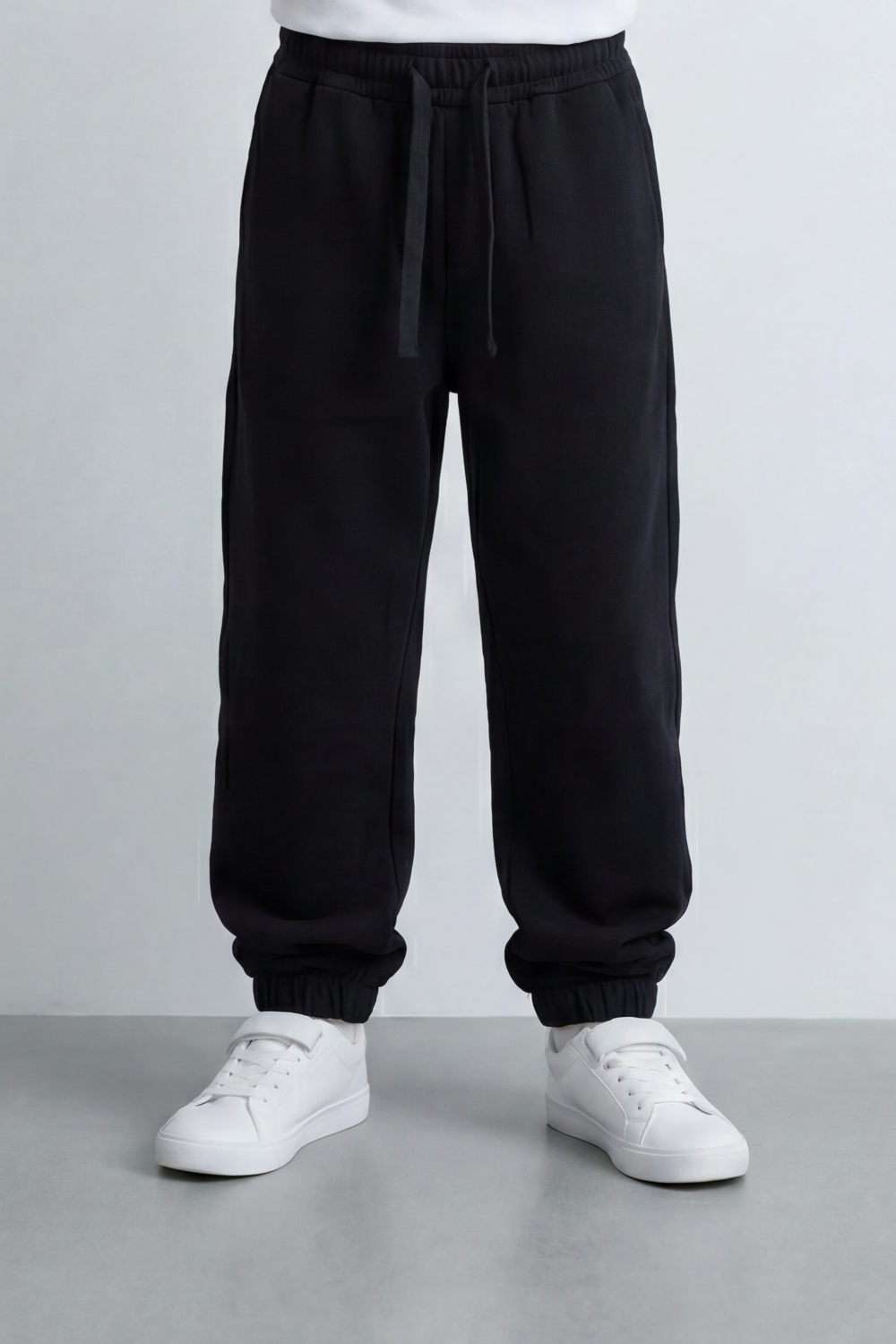Boy's Tomato Store Cloud Jogger Sweatpants Plain Washed Surface With Soft Brushed Texture Relaxed Tapered Shape Elastic Waist Oversize