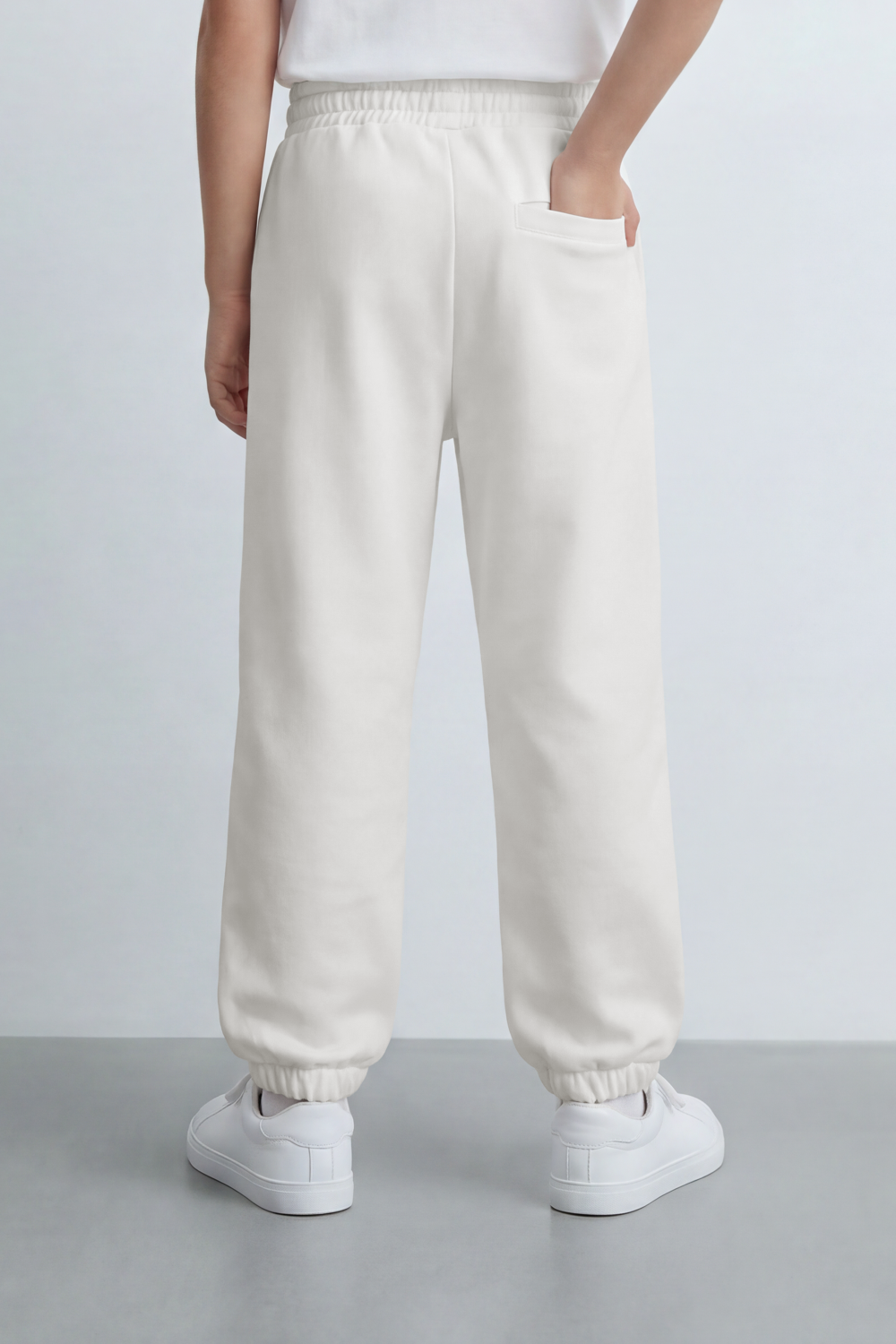 Boy's Tomato Store Cloud Jogger Sweatpants Plain Washed Surface With Soft Brushed Texture Relaxed Tapered Shape Elastic Waist Oversize