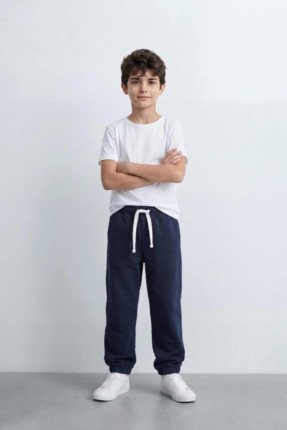 Boy's Tomato Store Cloud Jogger Sweatpants Plain Washed Surface With Soft Brushed Texture Relaxed Tapered Shape Elastic Waist Oversize