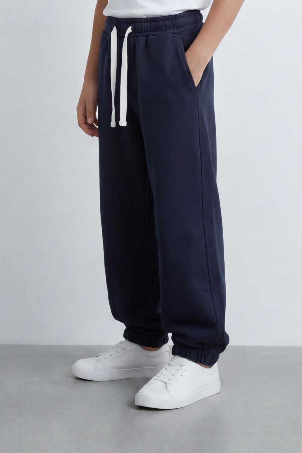 Boy's Tomato Store Cloud Jogger Sweatpants Plain Washed Surface With Soft Brushed Texture Relaxed Tapered Shape Elastic Waist Oversize