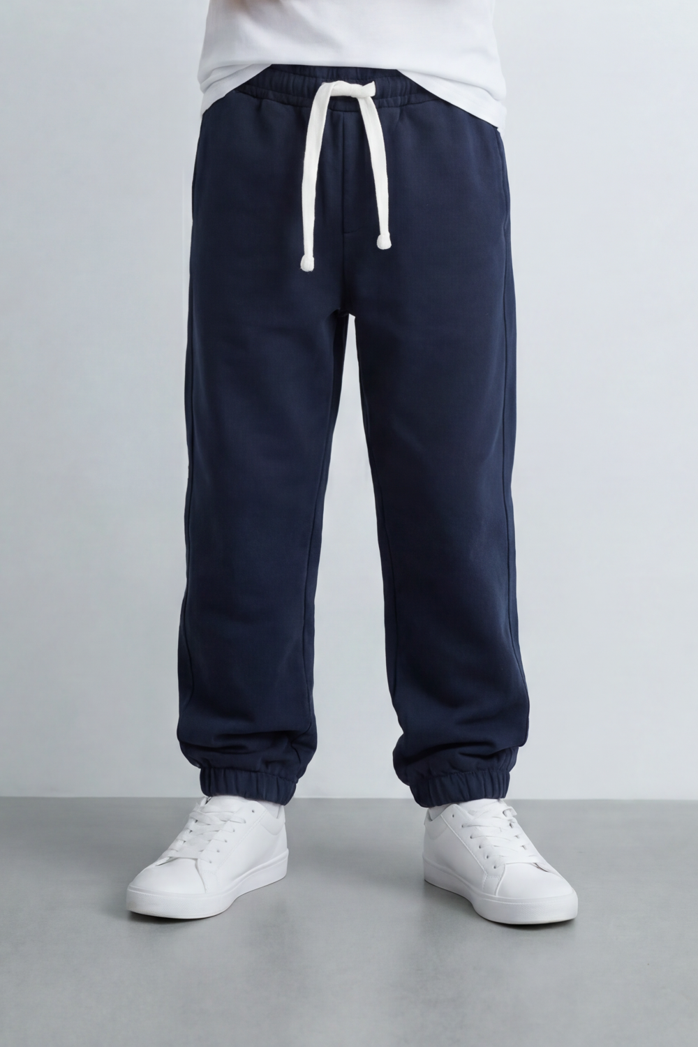 Boy's Tomato Store Cloud Jogger Sweatpants Plain Washed Surface With Soft Brushed Texture Relaxed Tapered Shape Elastic Waist Oversize