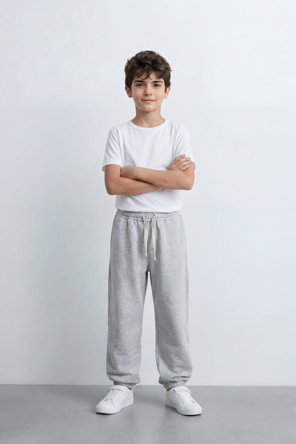 Boy's Tomato Store Cloud Jogger Sweatpants Plain Washed Surface With Soft Brushed Texture Relaxed Tapered Shape Elastic Waist Oversize