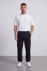 Men’s Tomato Store Lounge Route Jogger Oversize Sweatpants Soft Brushed Surface Clean Minimal Body Elastic Waist Drawcord Detail