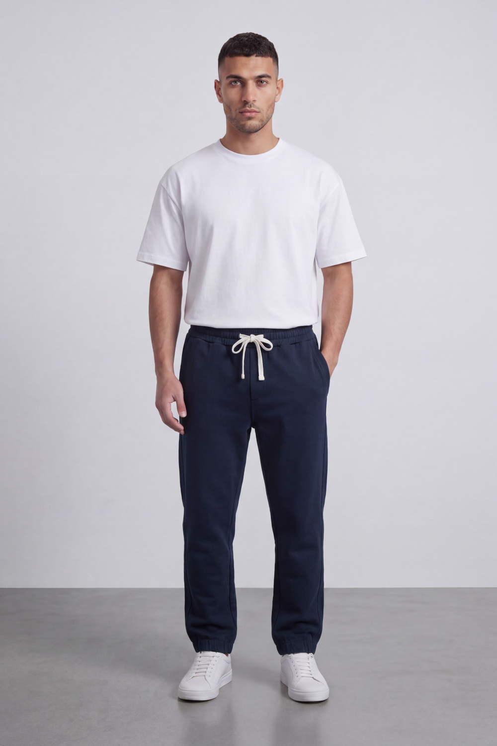Men’s Tomato Store Lounge Route Jogger Oversize Sweatpants Soft Brushed Surface Clean Minimal Body Elastic Waist Drawcord Detail