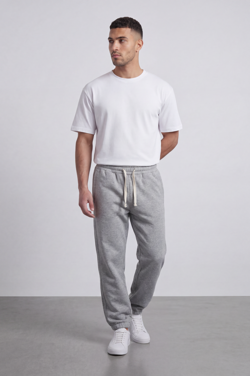 Men’s Tomato Store Lounge Route Jogger Oversize Sweatpants Soft Brushed Surface Clean Minimal Body Elastic Waist Drawcord Detail