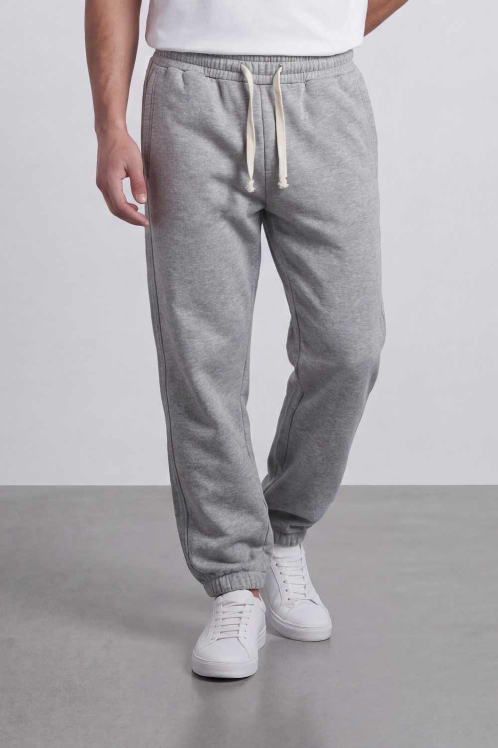 Men’s Tomato Store Lounge Route Jogger Oversize Sweatpants Soft Brushed Surface Clean Minimal Body Elastic Waist Drawcord Detail