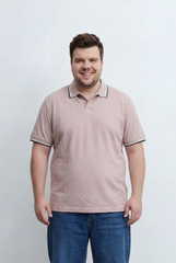 Men’s Tomato Store Big Size Polo Crafted Contrast Tipping Details On Collar And Sleeves