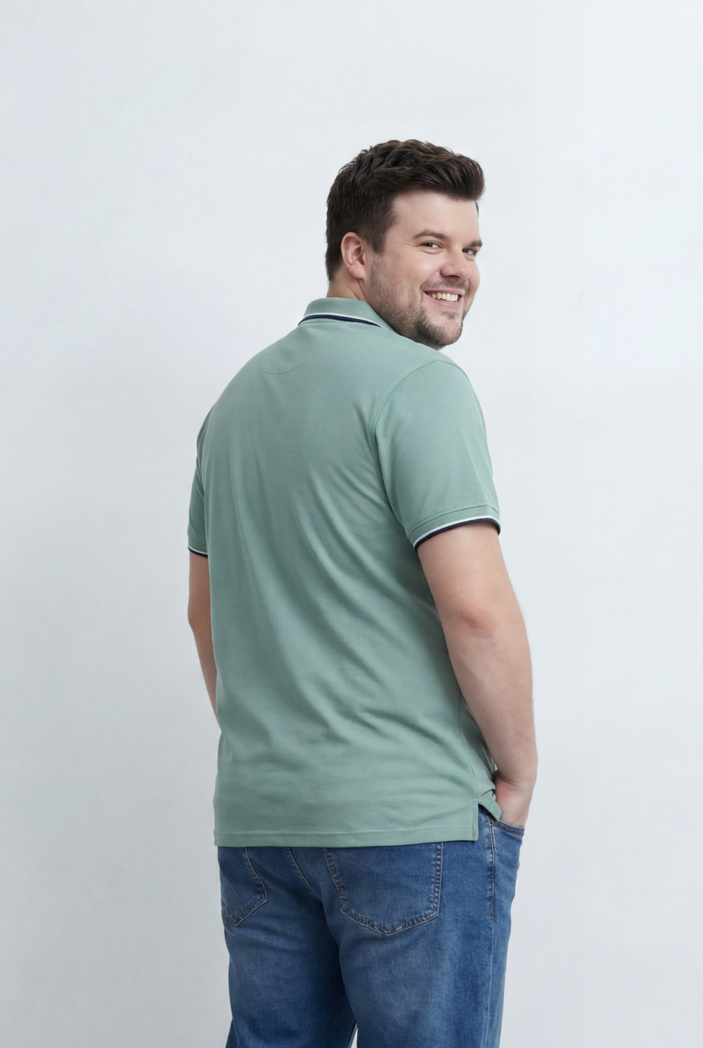 Men’s Tomato Store Big Size Polo Crafted Contrast Tipping Details On Collar And Sleeves