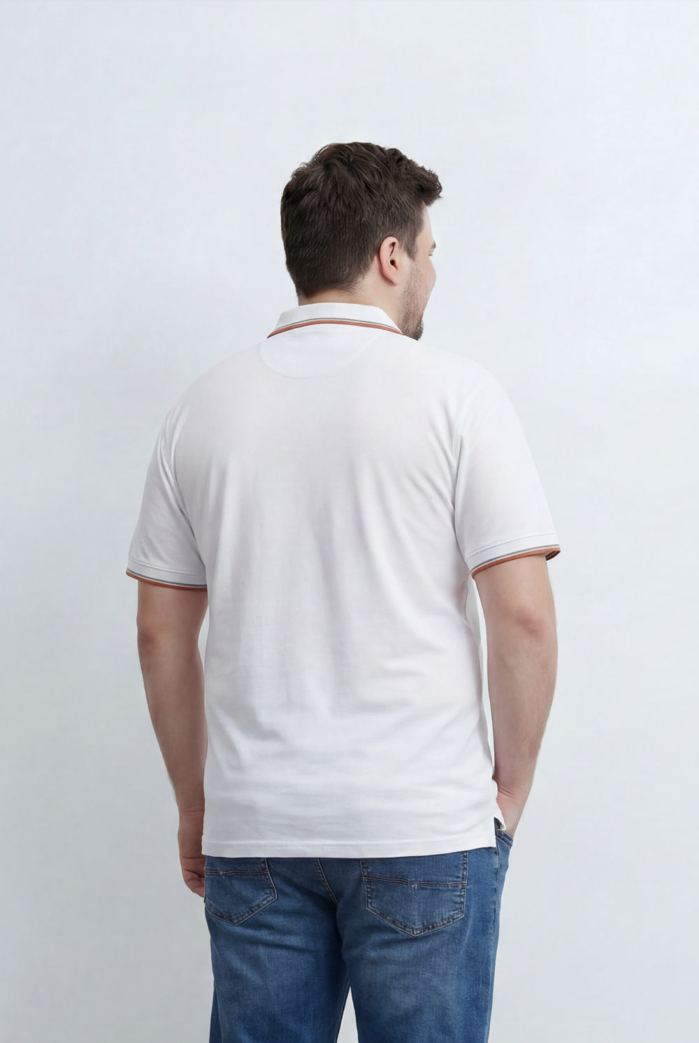 Men’s Tomato Store Big Size Polo Crafted Contrast Tipping Details On Collar And Sleeves
