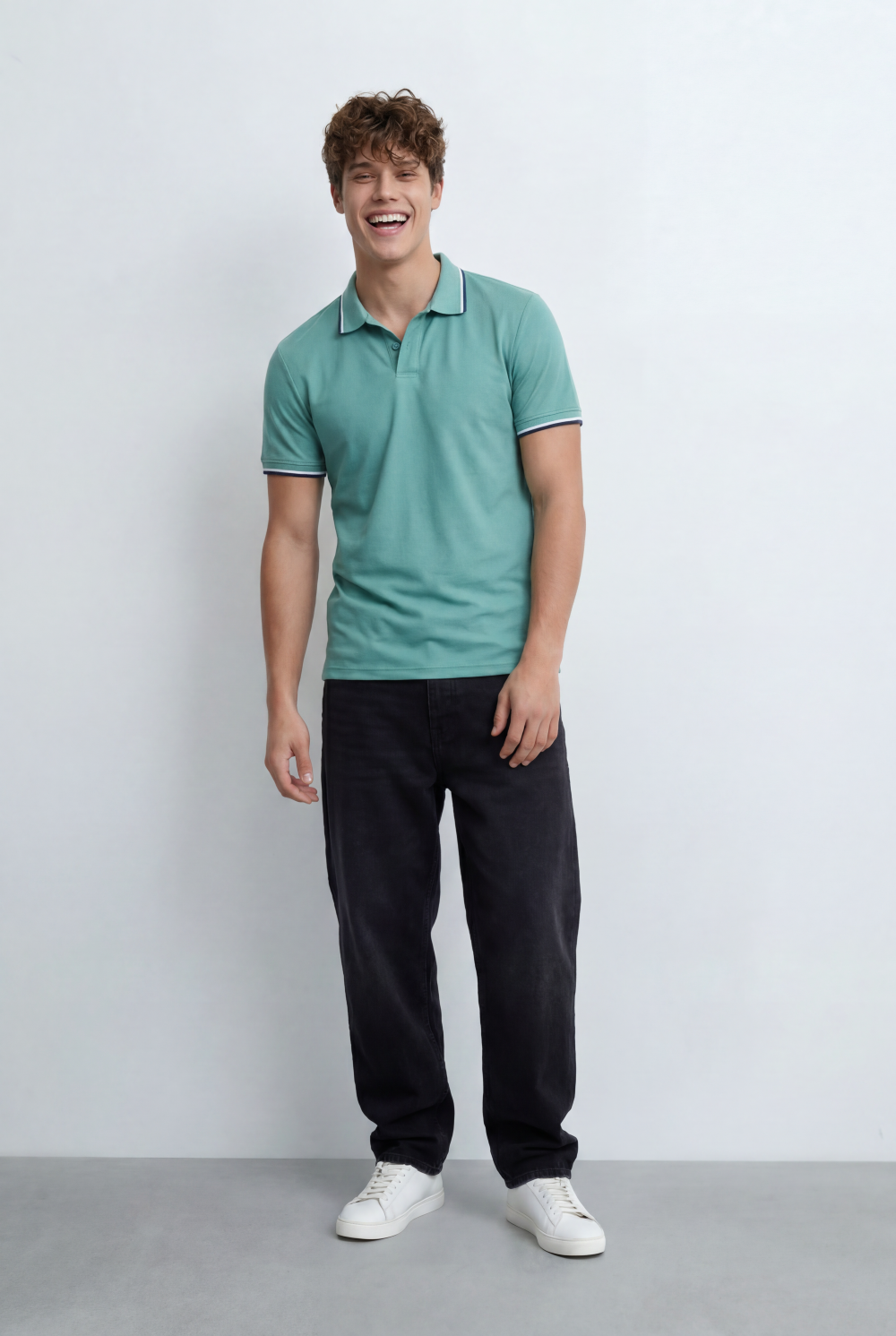 Men’s Tomato Store Delivers Contrast Tipping Details Collar And Sleeves T-Shirt