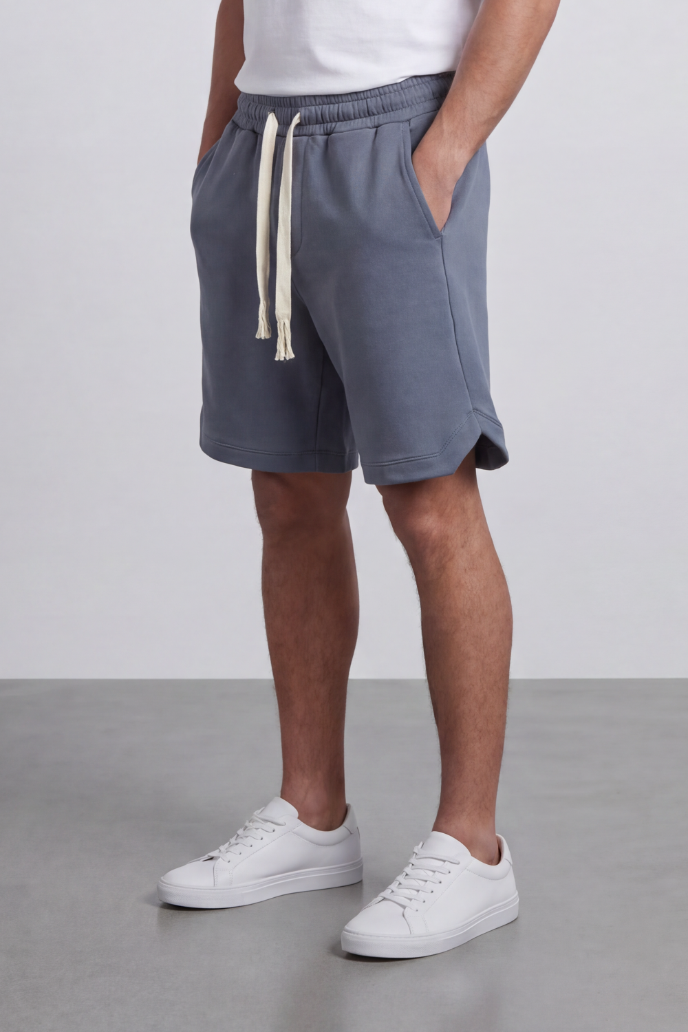 Men’s Tomato Store Harbor Lounge Shorts Clean Washed Surface With Soft Brushed Texture Elastic Waist Rope