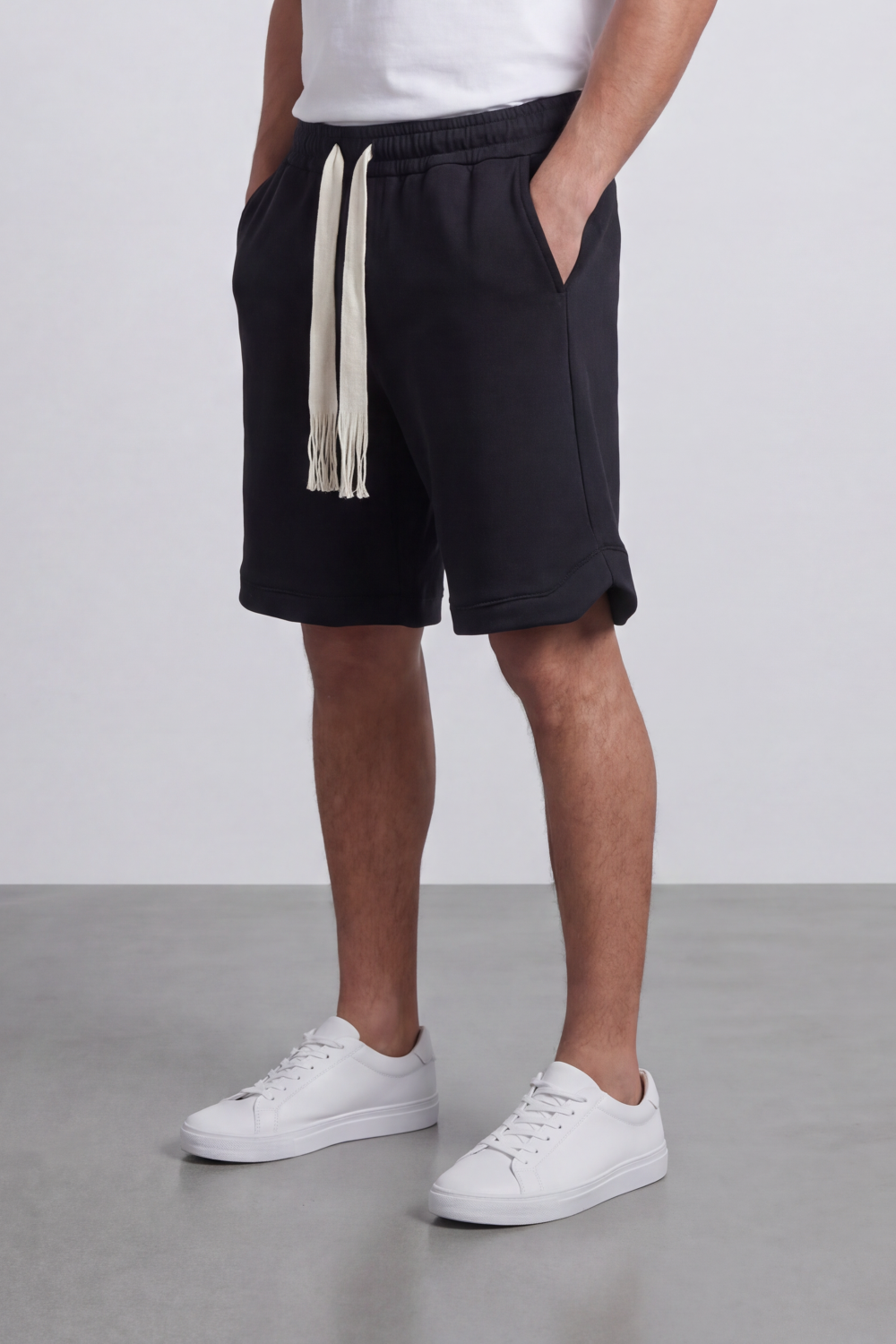 Men’s Tomato Store Harbor Lounge Shorts Clean Washed Surface With Soft Brushed Texture Elastic Waist Rope