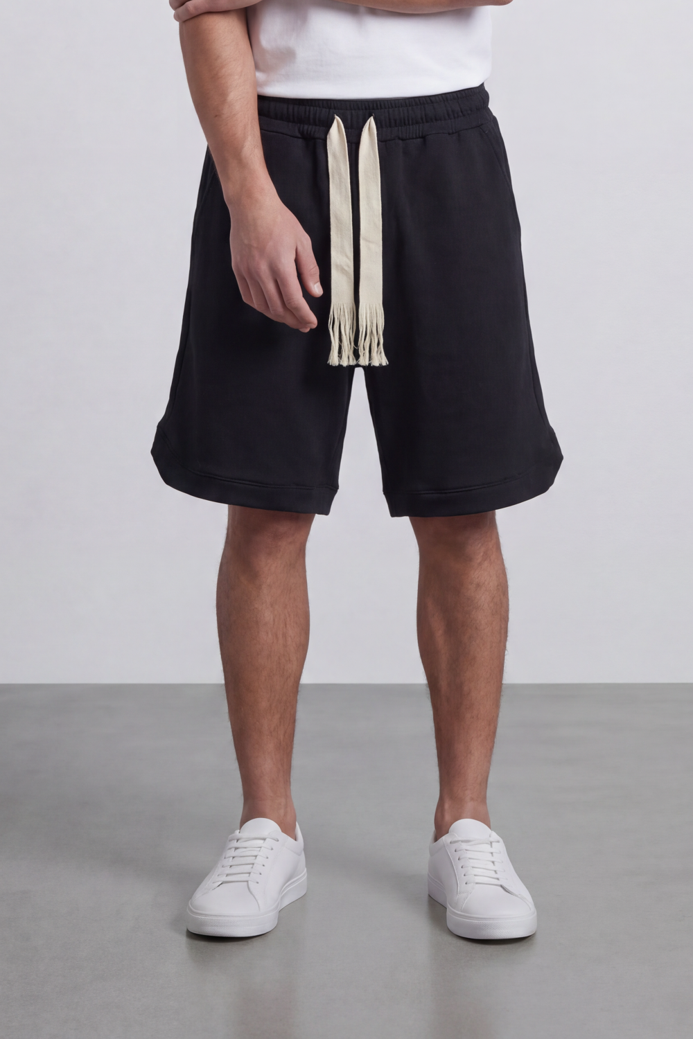 Men’s Tomato Store Harbor Lounge Shorts Clean Washed Surface With Soft Brushed Texture Elastic Waist Rope