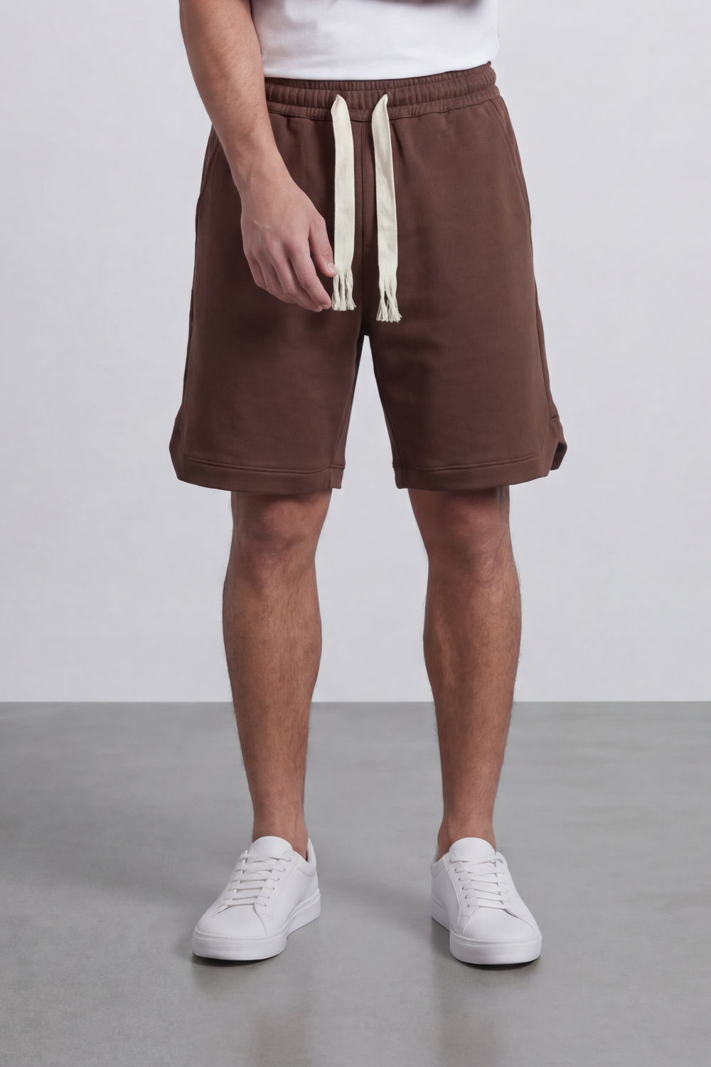Men’s Tomato Store Harbor Lounge Shorts Clean Washed Surface With Soft Brushed Texture Elastic Waist Rope