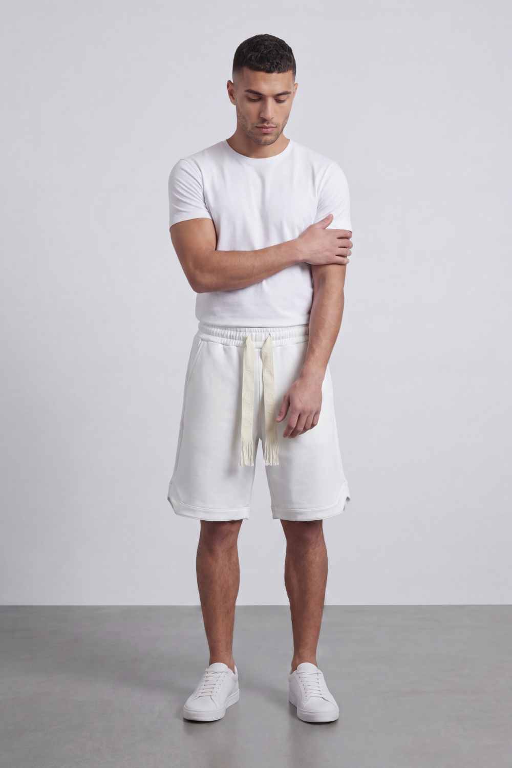 Men’s Tomato Store Harbor Lounge Shorts Clean Washed Surface With Soft Brushed Texture Elastic Waist Rope