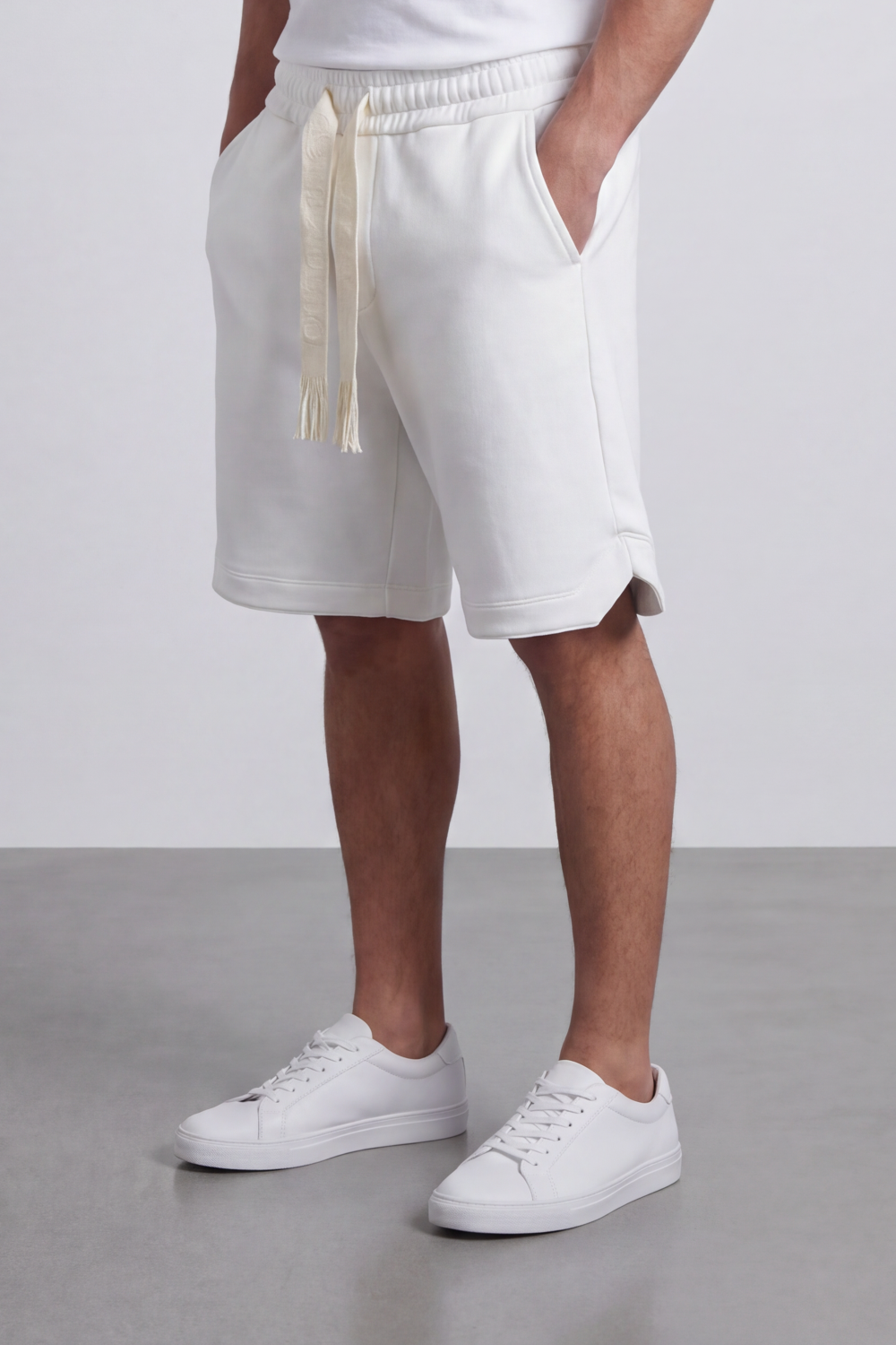 Men’s Tomato Store Harbor Lounge Shorts Clean Washed Surface With Soft Brushed Texture Elastic Waist Rope