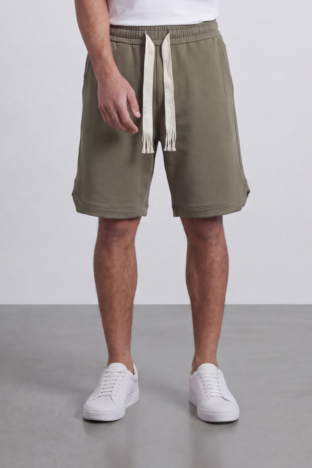 Men’s Tomato Store Harbor Lounge Shorts Clean Washed Surface With Soft Brushed Texture Elastic Waist Rope