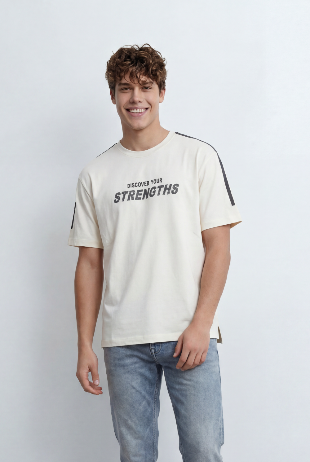 Men’s Tomato Store Combines Sport Inspired Shoulder Details Motivational Front Graphic