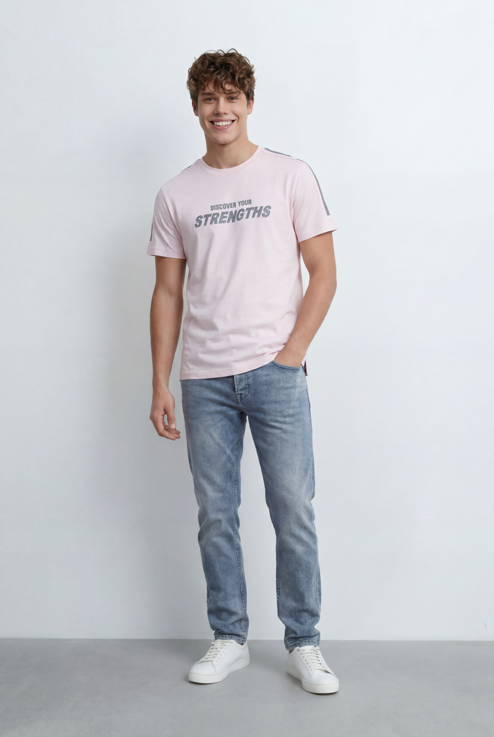 Men’s Tomato Store Combines Sport Inspired Shoulder Details Motivational Front Graphic