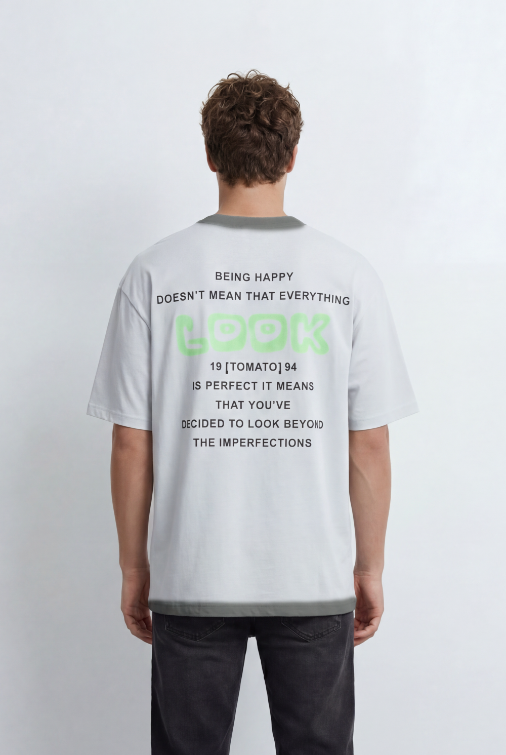 Men’s Tomato Store T-Shirt Shifts Focus To The Back With Large Typography Graphic