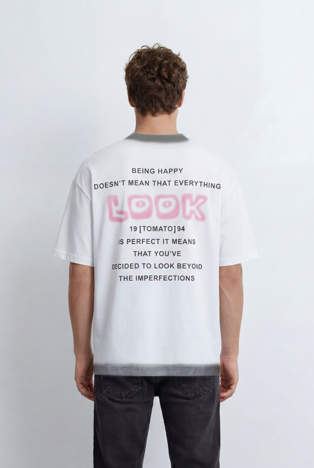 Men’s Tomato Store T-Shirt Shifts Focus To The Back With Large Typography Graphic