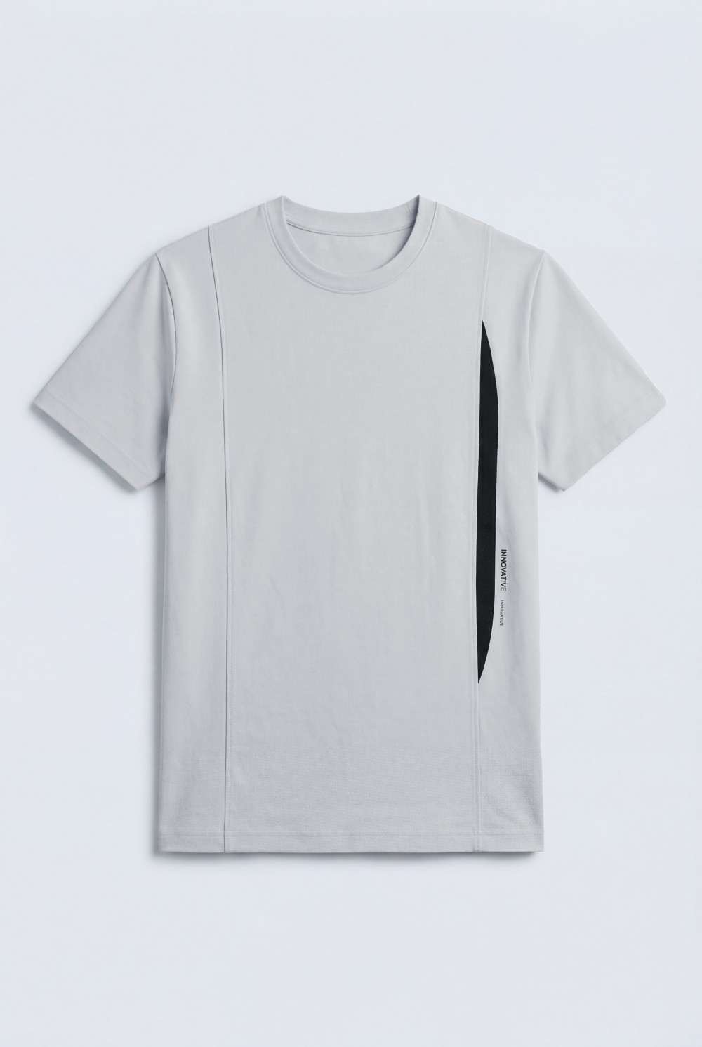 Men’s Tomato Store Vertical Contrast Panel Classic Crew Neckline Bold Design Details T-Shirt